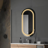 Specchio LED Ovale | Pulsante touch | Luce bianca calda - Reyze Serie Salono Modello 1